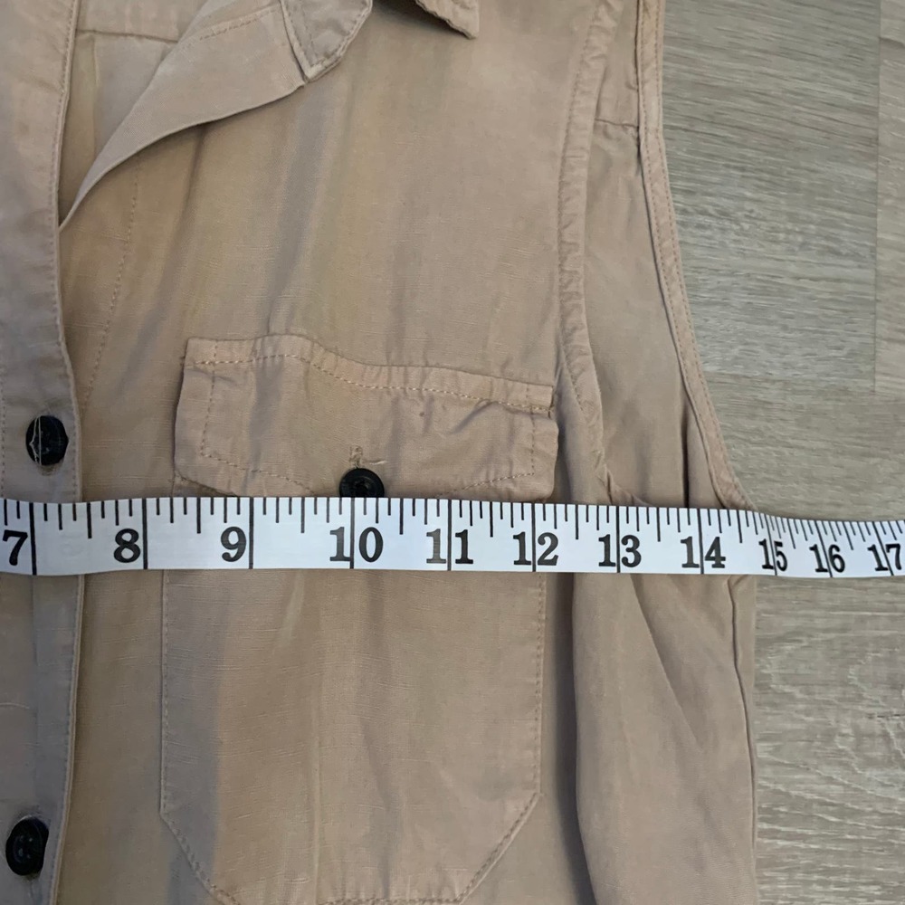 Thread Supply Button Front Chambray Jumpsuit Slee… - image 6